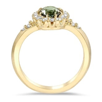Custom Vintage Inspired Sapphire and Diamond Halo Ring