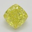 1.09 Ct. Fancy Vivid Yellow Cushion Diamond