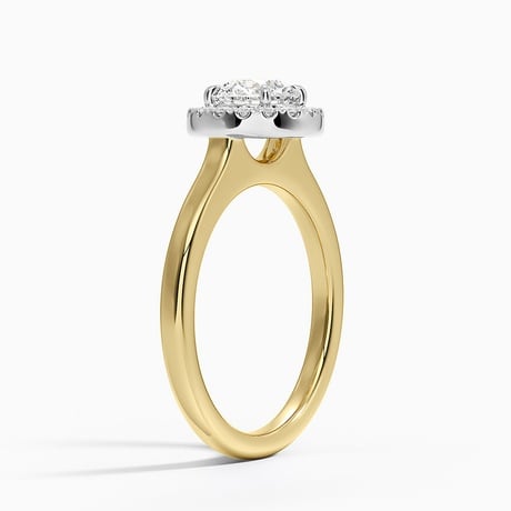 Julia Mixed Metal Halo Diamond Ring