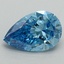 1.53 Ct. Fancy Vivid Blue Pear Lab Grown Diamond