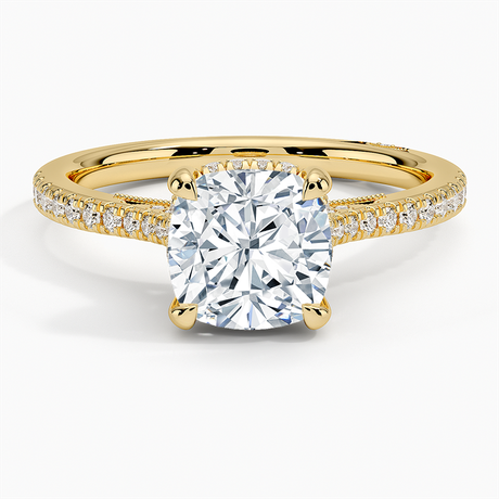 18K Yellow Gold Simply Tacori Cathedral Diamond Ring (1/4 ct. tw.)
