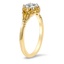 The Flor Ring, smalltop view on a hand