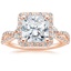 14K Rose Gold Luxe Willow Halo Diamond Ring (2/5 ct. tw.), smalltop view