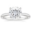18K White Gold Freesia 2mm Solitaire Ring, smalltop view
