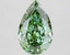 4.11 Ct. Fancy Vivid Green Pear Lab Grown Diamond
