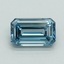 1.03 Ct. Fancy Vivid Blue Emerald Lab Grown Diamond