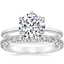 18K White Gold Petite Esme Solitaire Ring with Luxe Sienna Diamond Ring (5/8 ct. tw.)