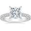 Platinum Sienna Half Coverage Diamond Ring, smalltop view