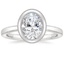18K White Gold Blair Bezel Ring, smalltop view