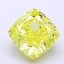 1.78 Ct. Fancy Intense  Yellow Cushion Lab Grown Diamond