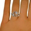 The Evening Star Ring, smalltop view on a hand