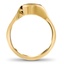 Asymmetrical Sapphire Bezel Ring, smallside view