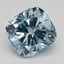 1.60 Ct. Fancy Vivid Blue Cushion Lab Grown Diamond