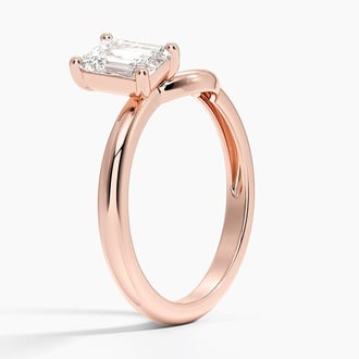 Emerald Diamond Duo Stacking Ring (1 ct. tw.) in 14K Rose Gold