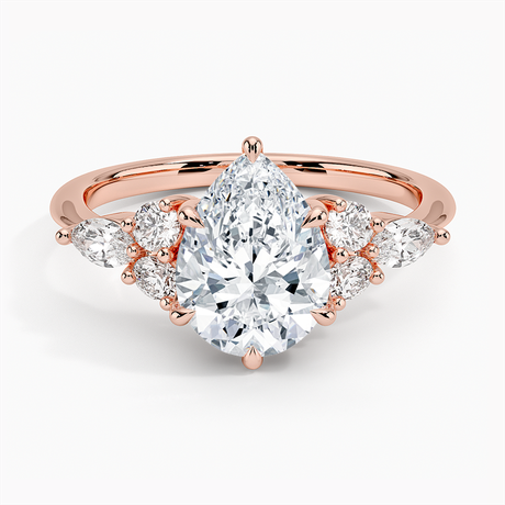 14K Rose Gold Luxe Nadia Diamond Ring