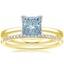 18K Yellow Gold Petite Quattro Ring with Whisper Diamond Ring (1/10 ct. tw.)