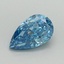 0.65 Ct. Fancy Vivid Blue Pear Lab Grown Diamond