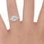 Platinum Colette Diamond Ring, smallzoomed in top view on a hand