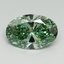 2.17 Ct. Fancy Vivid Pacific Green Oval Lab Grown Diamond