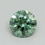 0.67 Ct. Fancy Vivid Green Round Lab Grown Diamond