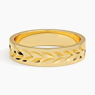 Wheat Engraved Wedding Band