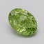 1.51 Ct. Fancy Vivid  Green Oval Lab Grown Diamond