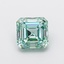 2.54 Ct. Fancy Vivid Green Asscher Lab Grown Diamond