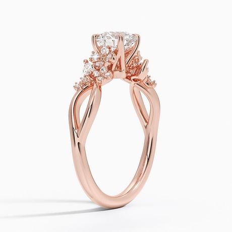 Flower Cluster Diamond Engagement Ring
