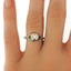 The Ingrid Ring, smalltop view on a hand