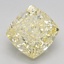 2.40 Ct. Fancy Intense Yellow Cushion Lab Grown Diamond