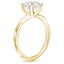 18K Yellow Gold Piedra Solitaire Ring, smallside view