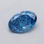 0.99 Ct. Fancy Vivid  Blue Oval Lab Grown Diamond