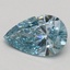0.67 Ct. Fancy Vivid Blue Pear Lab Grown Diamond