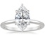 Platinum Audrey Perfect Fit 1.4mm Solitaire Ring, smalltop view