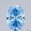 1.50 Ct. Fancy Vivid Blue Oval Lab Grown Diamond