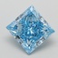 5.00 Ct. Fancy Vivid Blue Princess Lab Grown Diamond