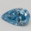 0.64 Ct. Fancy Vivid Blue Pear Lab Grown Diamond