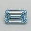 1.55 Ct. Fancy Intense Blue Emerald Lab Grown Diamond