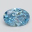 2.00 Ct. Fancy Vivid Blue Oval Lab Grown Diamond