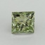 1.52 Ct. Fancy Vivid Green Princess Lab Grown Diamond
