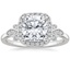 18K White Gold Fiore Halo Diamond Ring (1/6 ct. tw.), smalltop view