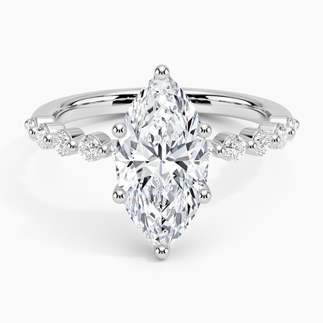 Single Shared Prong Engagement Ring