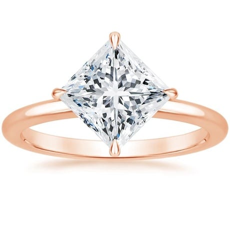 14K Rose Gold North Star Solitaire Ring