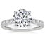 18K White Gold Anthology Three-Quarter Coverage Diamond Ring, smalltop view