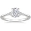 18K White Gold Aria Three Stone Diamond Ring (1/10 ct. tw.), smalltop view