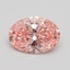 1.40 Ct. Fancy Vivid Pink Oval Lab Grown Diamond