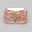1.10 Ct. Fancy Vivid Pink Radiant Lab Grown Diamond, smalltop view
