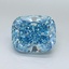 1.19 Ct. Fancy Vivid Blue Cushion Lab Grown Diamond