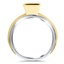 Modern Two-Tone Diamond Ring, smallside view