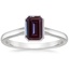 18K White Gold Luna 2mm Bezel Ring, smalltop view